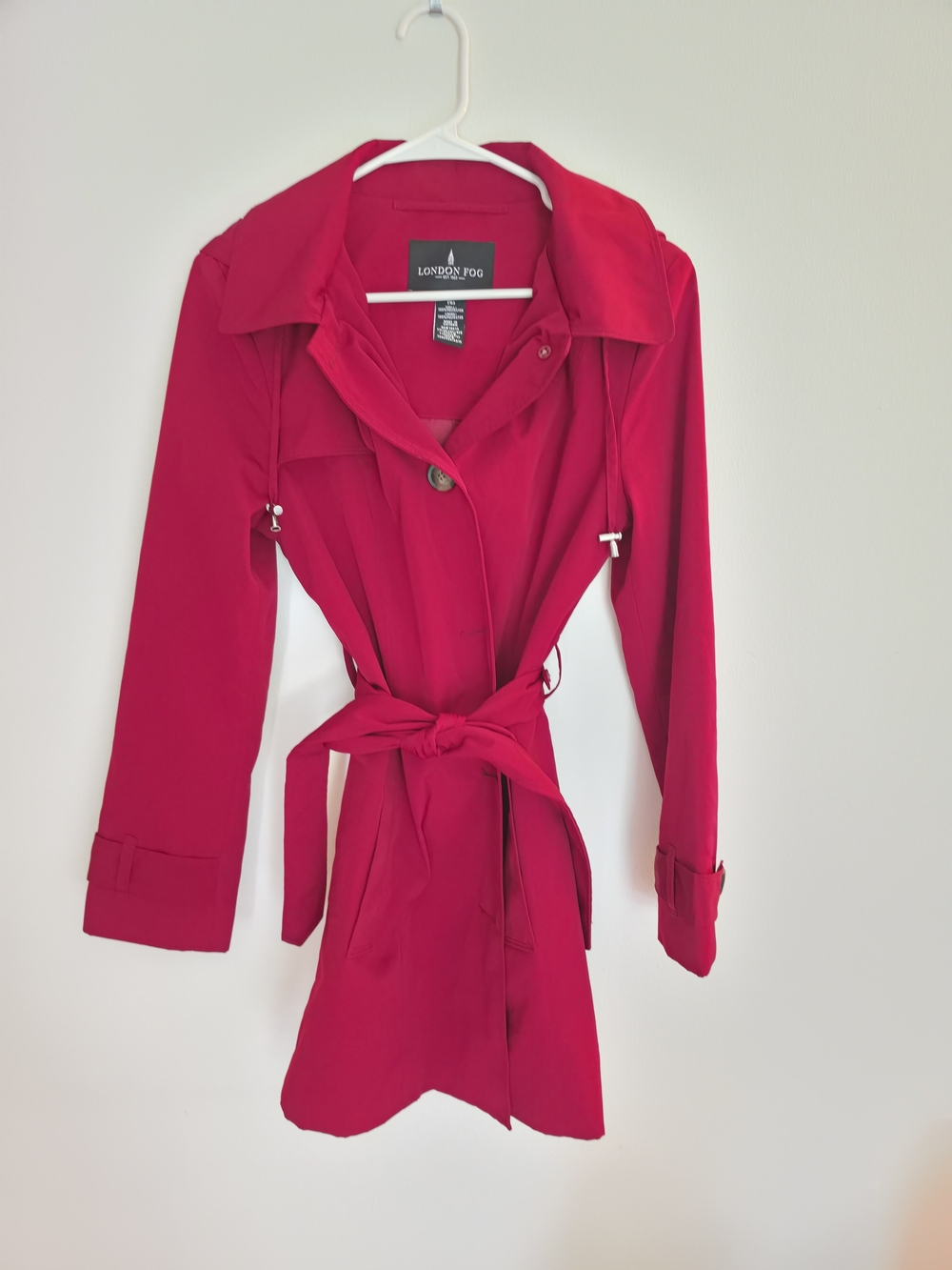 London Fog Women's Red Trench Coat